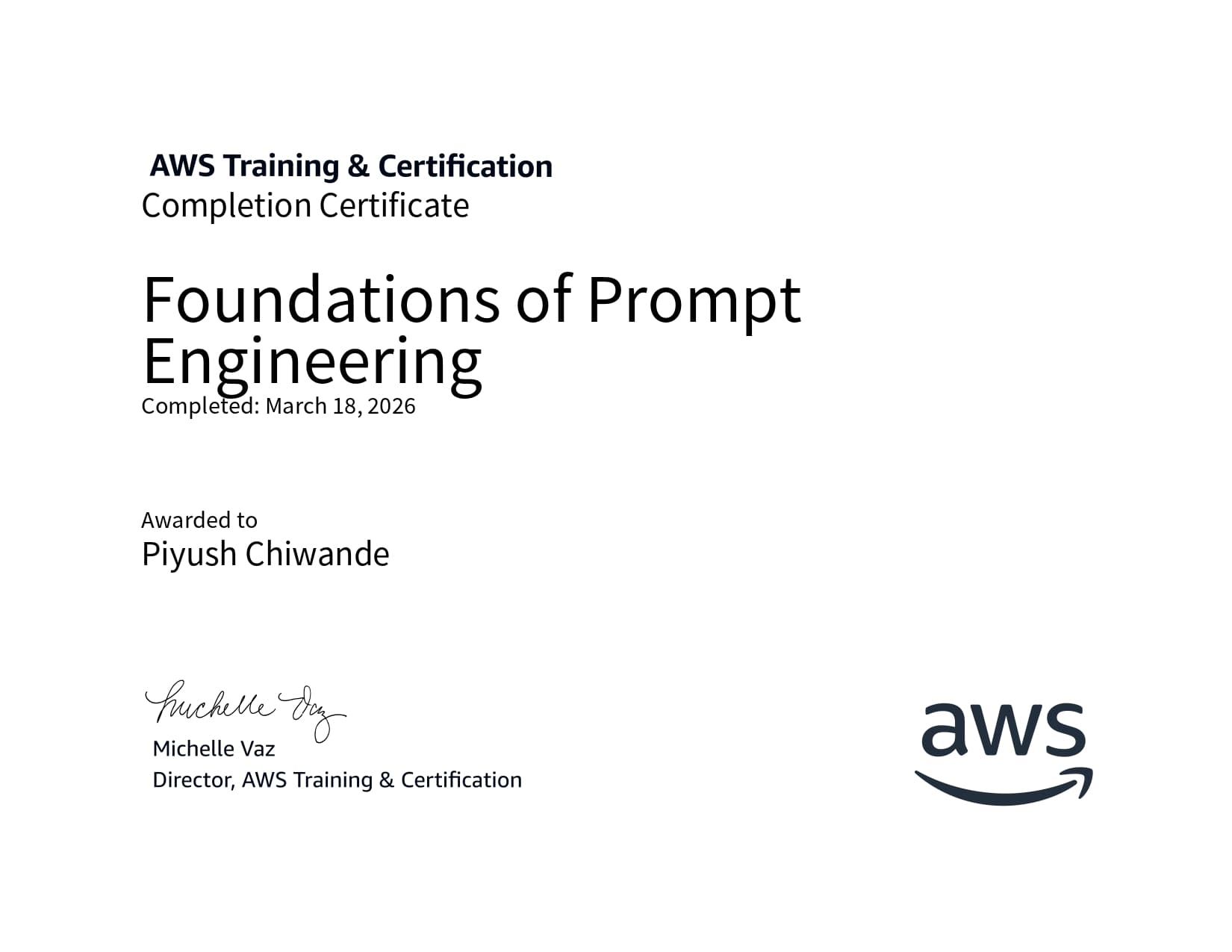 AWS Foundations of Prompt Engineering